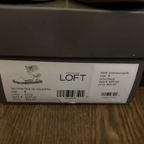 LOFT Diamond Ankle Tie Espadrille Flats - Picture 2 of 5